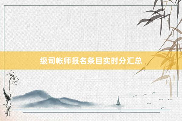 级司帐师报名条目实时分汇总