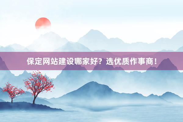 保定网站建设哪家好？选优质作事商！