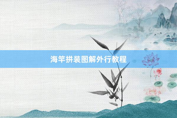 海竿拼装图解外行教程